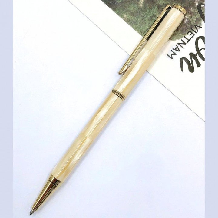 Bút Ký Ngọc Trai Cam Mississipi-Mạ Titanium gold-Inspired